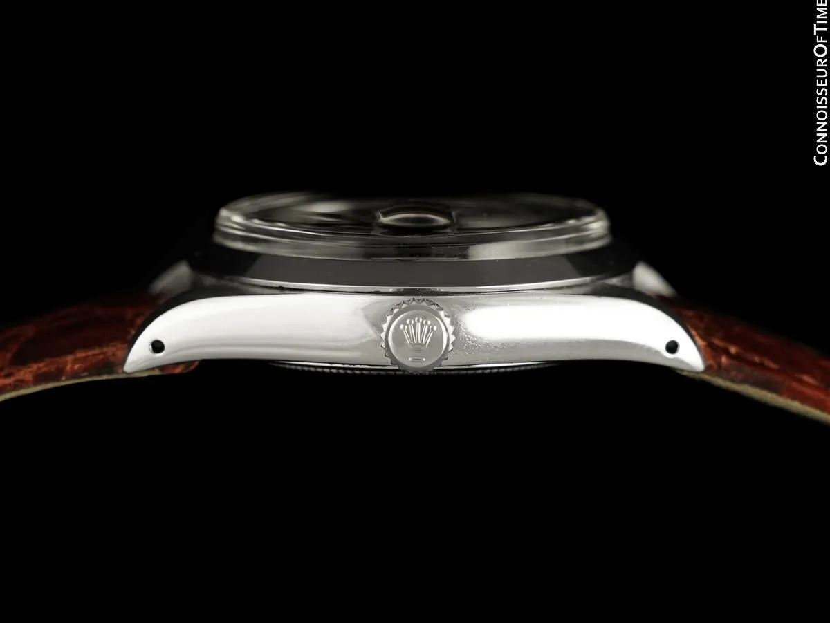 1973 Rolex Vintage Mens Oysterdate Date Watch, Silver Dial - Stainless Steel