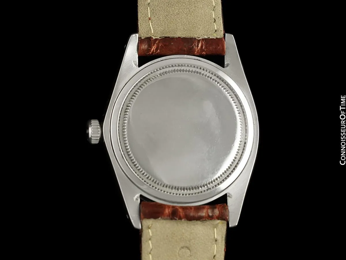1973 Rolex Vintage Mens Oysterdate Date Watch, Silver Dial - Stainless Steel