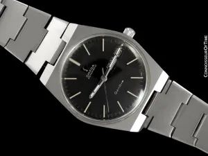 1974 Omega Geneve Vintage Mens Watch, Quick-Setting Day & Date - Stainless Steel