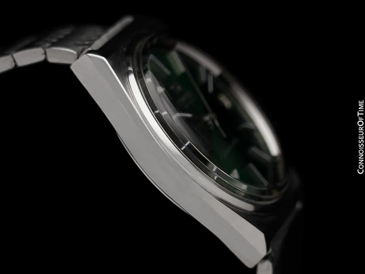 1974 Omega Seamaster Mens Vintage Emerald Green Dial Bracelet Watch, Automatic, Date - Stainless Steel