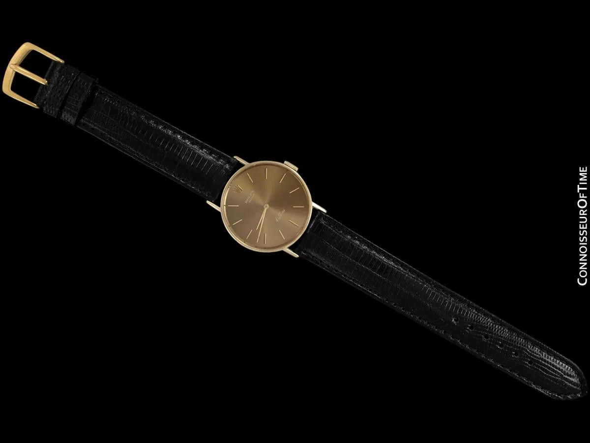 1974 Rolex Cellini Vintage Mens Midsize 31mm Round Monochromatic Watch, Dark Champagne Dial, Ref. 3833 - 14K Gold