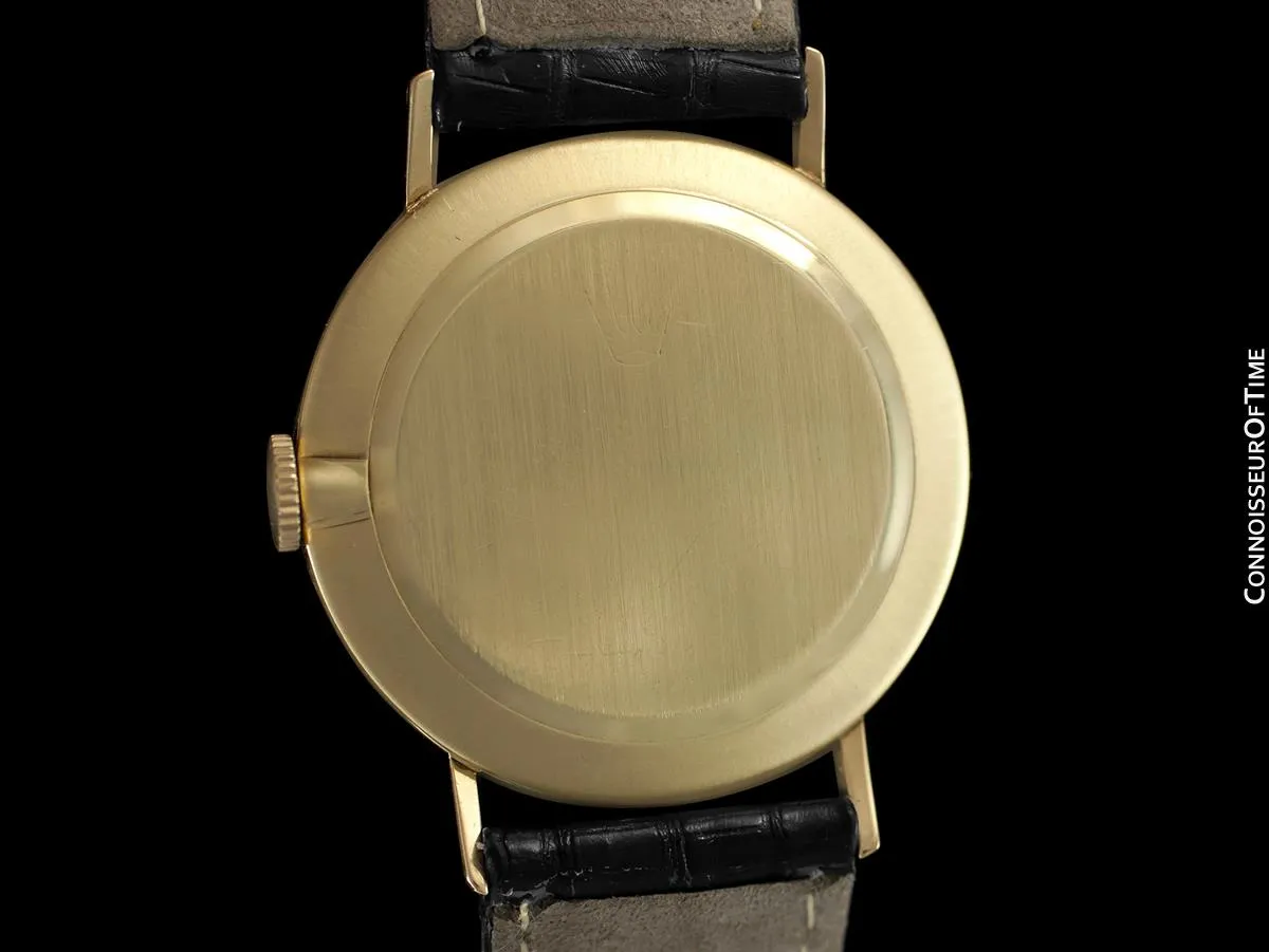 1974 Rolex Cellini Vintage Mens Midsize 31mm Round Monochromatic Watch, Dark Champagne Dial, Ref. 3833 - 14K Gold