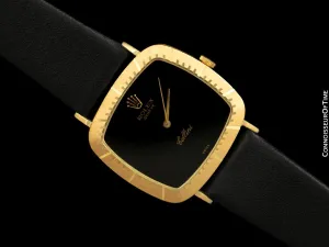 1975 Rolex Cellini Vintage Mens Handwound TV Watch, Ref. 4084 - 18K Gold