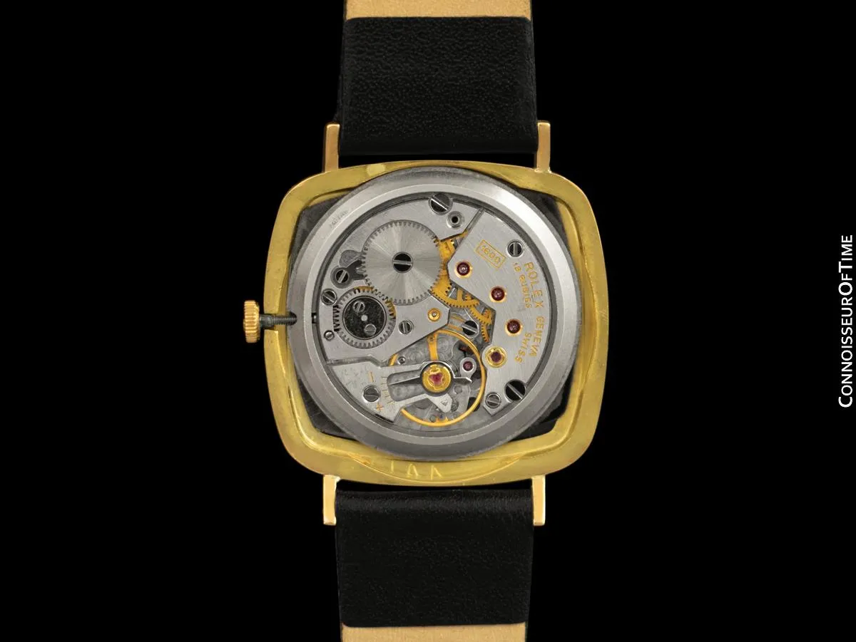 1975 Rolex Cellini Vintage Mens Handwound TV Watch, Ref. 4084 - 18K Gold