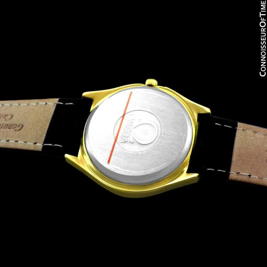 1976 Omega Vintage Mens Full Size Rare 1310 "Megaquartz" Watch - 18K Gold Plated & Stainless Steel