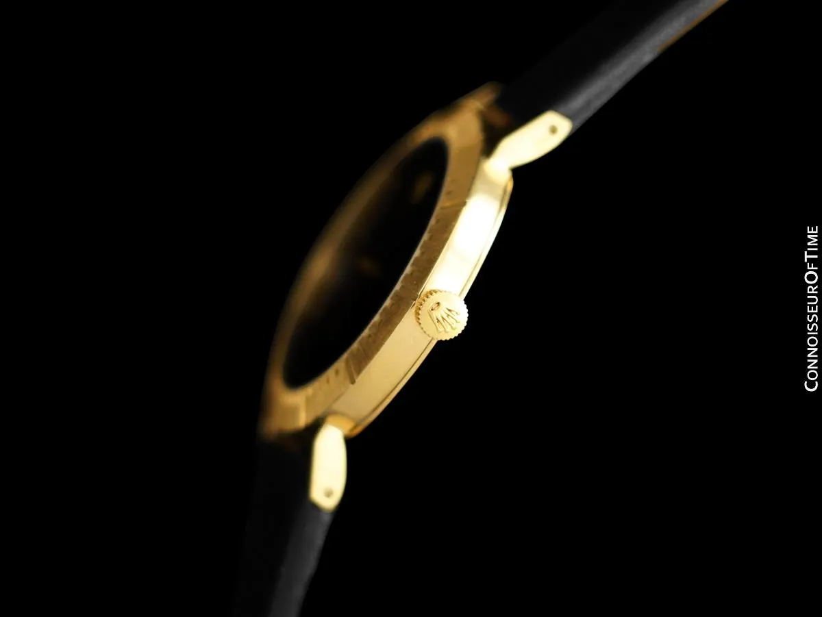 1976 Rolex Cellini Vintage Mens Handwound Oval Watch, Ref. 4083 - 18K Gold