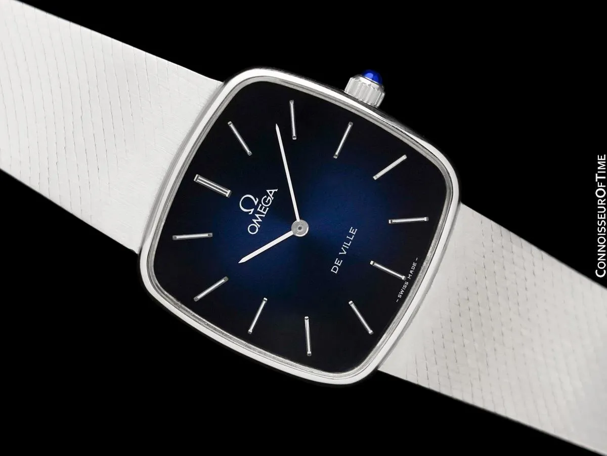 1977 Omega De Ville Vintage Mens Dress Watch with Bracelet - Stainless Steel