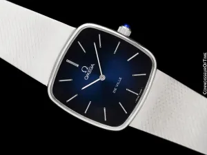 1977 Omega De Ville Vintage Mens Dress Watch with Bracelet - Stainless Steel