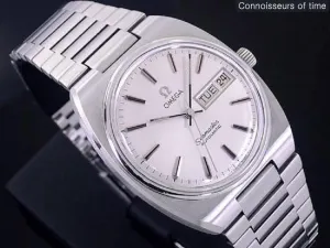 1980 Omega Seamaster Vintage Mens Bracelet Watch, Automatic, Day Date - Stainless Steel