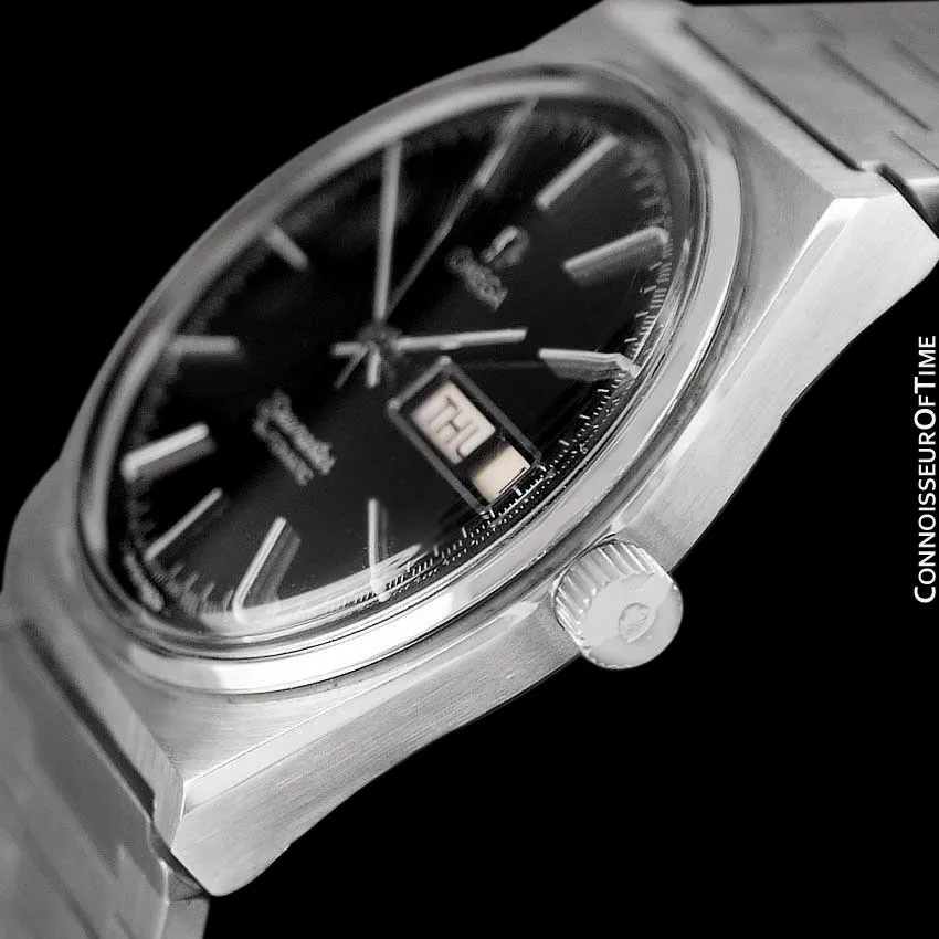 1980 Omega Seamaster Vintage Mens Bracelet Watch, Automatic, Day Date - Stainless Steel