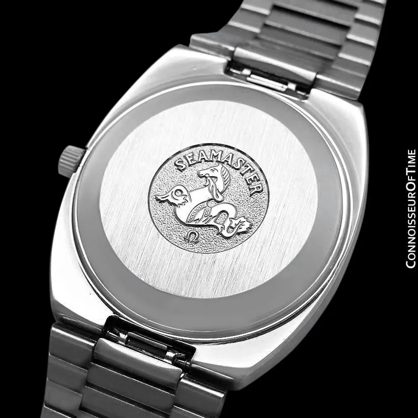 1980 Omega Seamaster Vintage Mens TV Watch, Automatic, Day Date - Stainless Steel