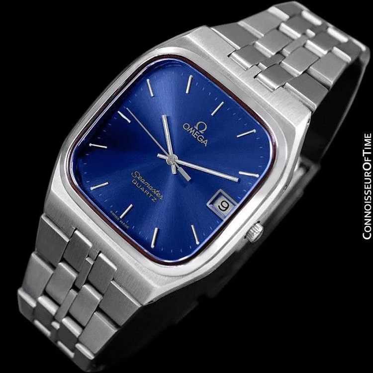 1983 Omega Seamaster Classic Accuset Retro Vintage Mens Quartz Watch, Date - Stainless Steel