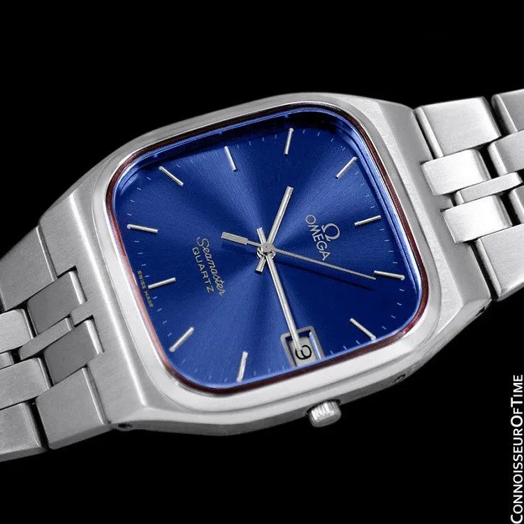 1983 Omega Seamaster Classic Accuset Retro Vintage Mens Quartz Watch, Date - Stainless Steel