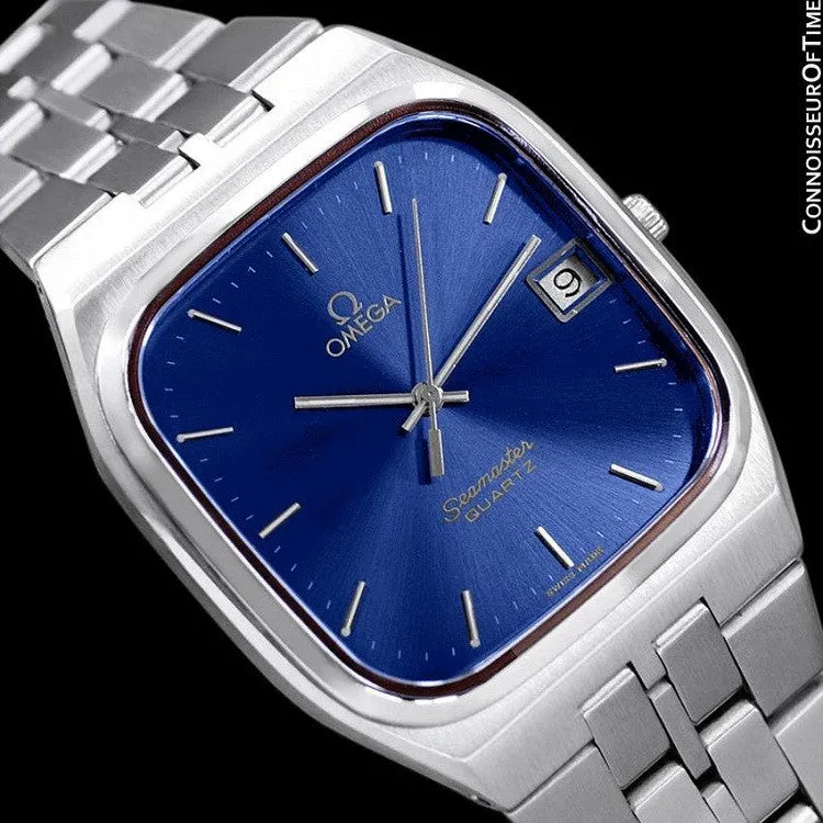 1983 Omega Seamaster Classic Accuset Retro Vintage Mens Quartz Watch, Date - Stainless Steel