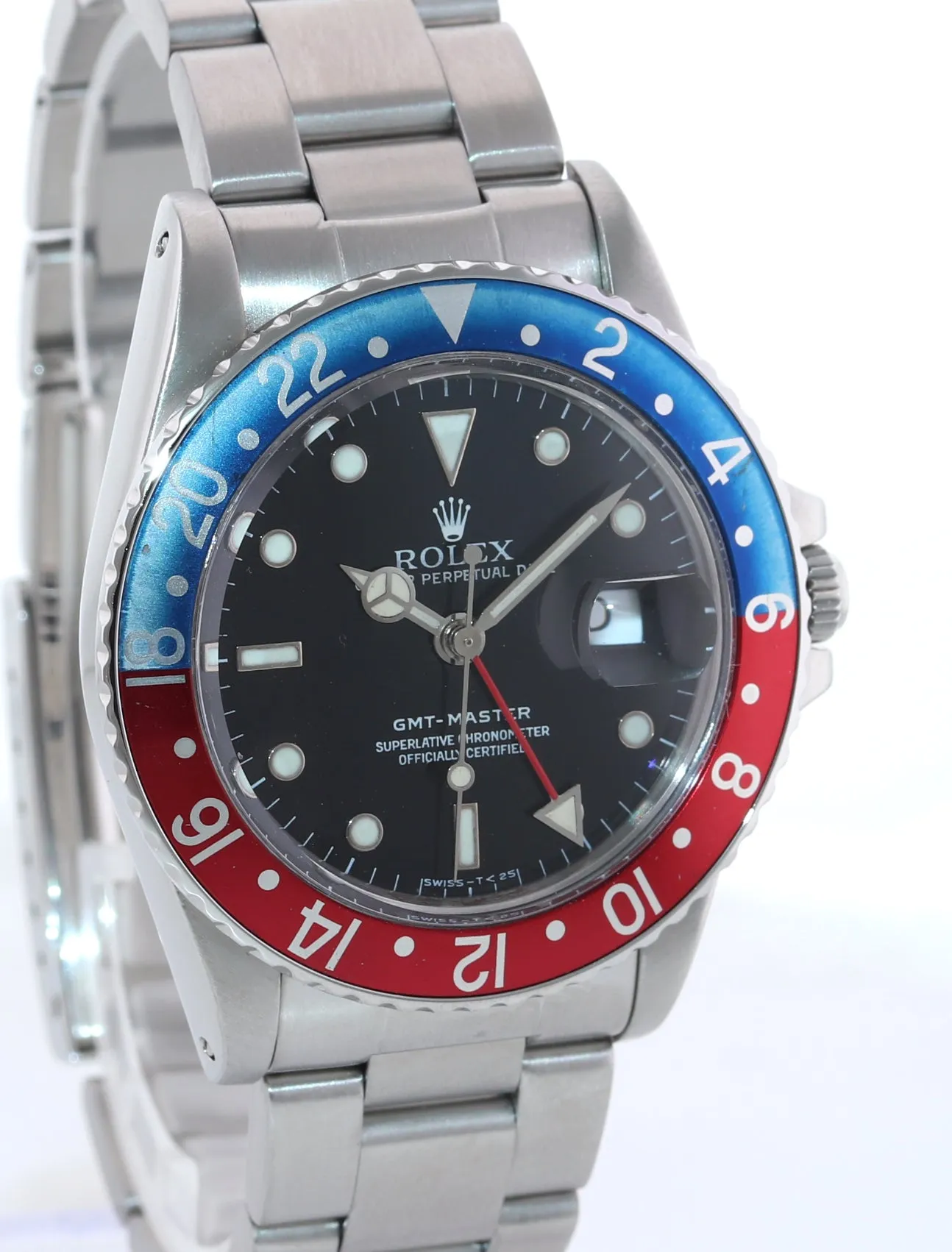 1986 Rolex GMT-Master Pepsi Blue Red Steel 16750 40mm Watch Box