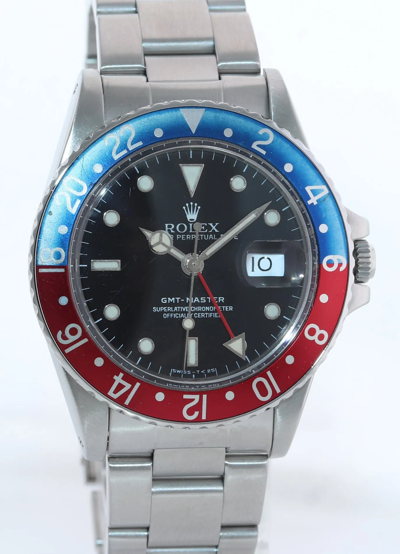 1986 Rolex GMT-Master Pepsi Blue Red Steel 16750 40mm Watch Box