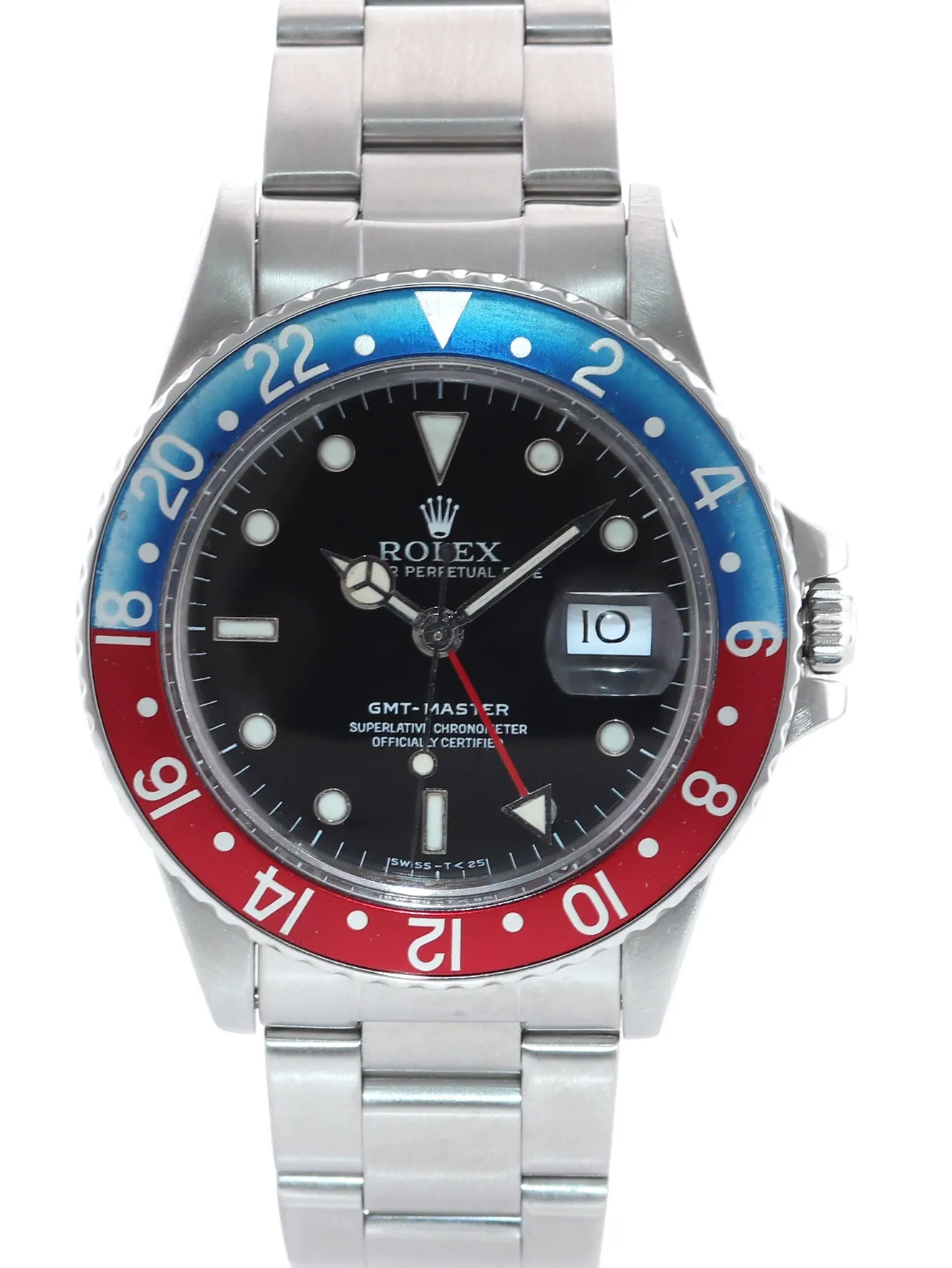 1986 Rolex GMT-Master Pepsi Blue Red Steel 16750 40mm Watch Box