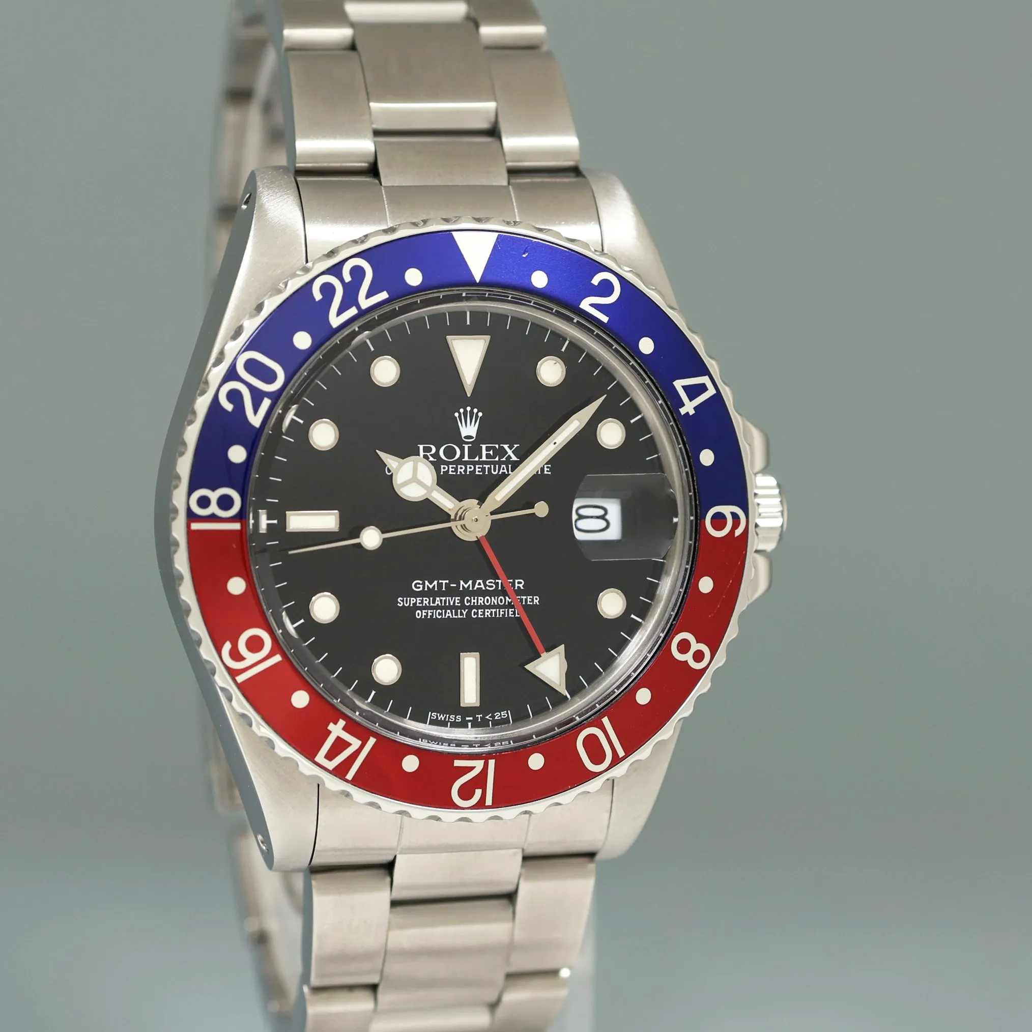 1989 MINT Rolex GMT-Master Pepsi Blue Red 40mm Steel 16750 Watch Box