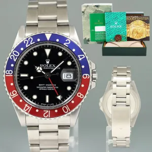 1989 MINT Rolex GMT-Master Pepsi Blue Red 40mm Steel 16750 Watch Box