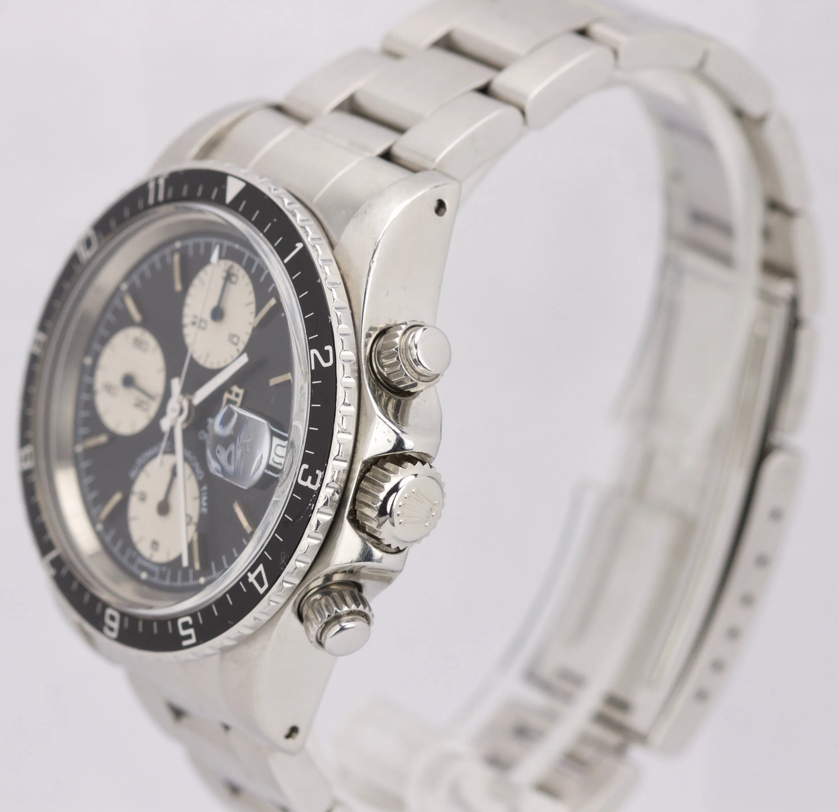 1992 Tudor Big Block Oysterdate 79170 BLACK REVERSE PANDA Chronograph 40mm Watch
