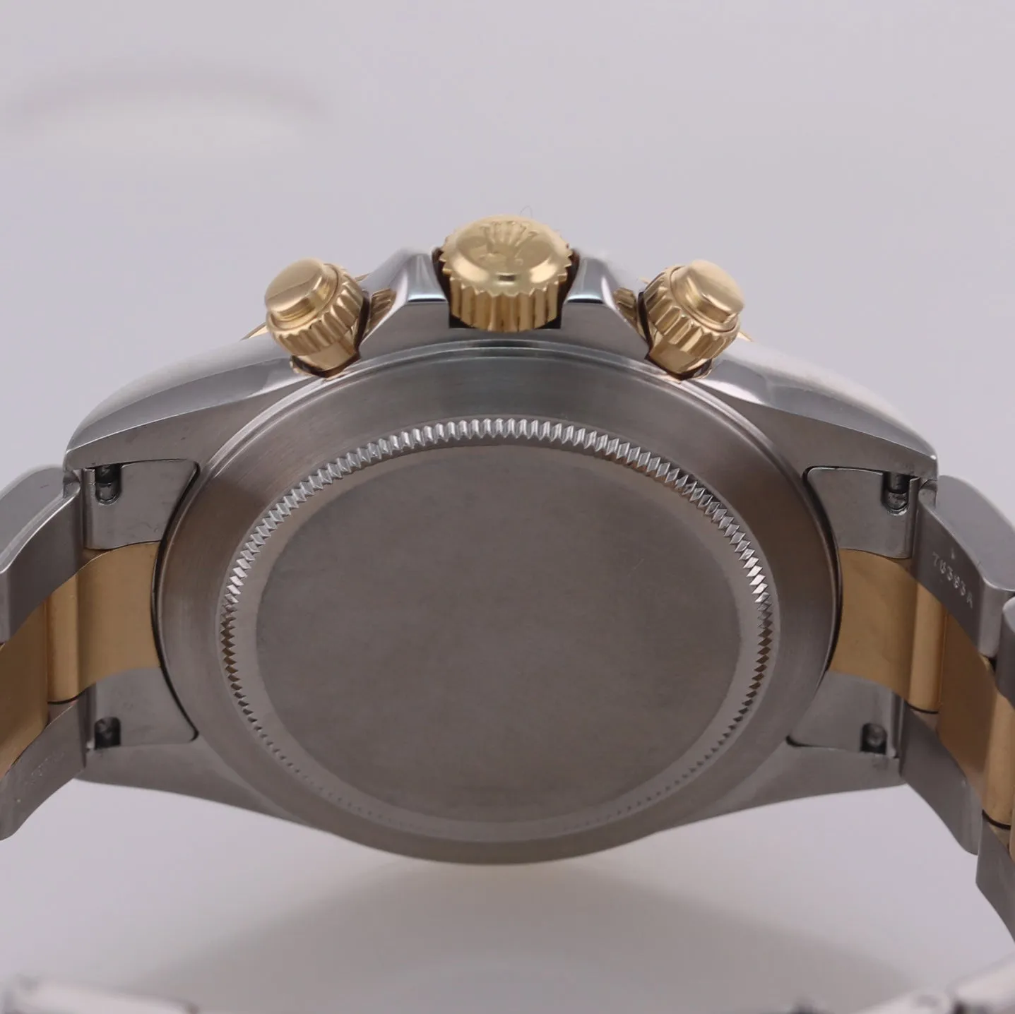 1999 Rolex Daytona Zenith Inverted Diamond Dial 16523 18k Gold Steel SEL Watch