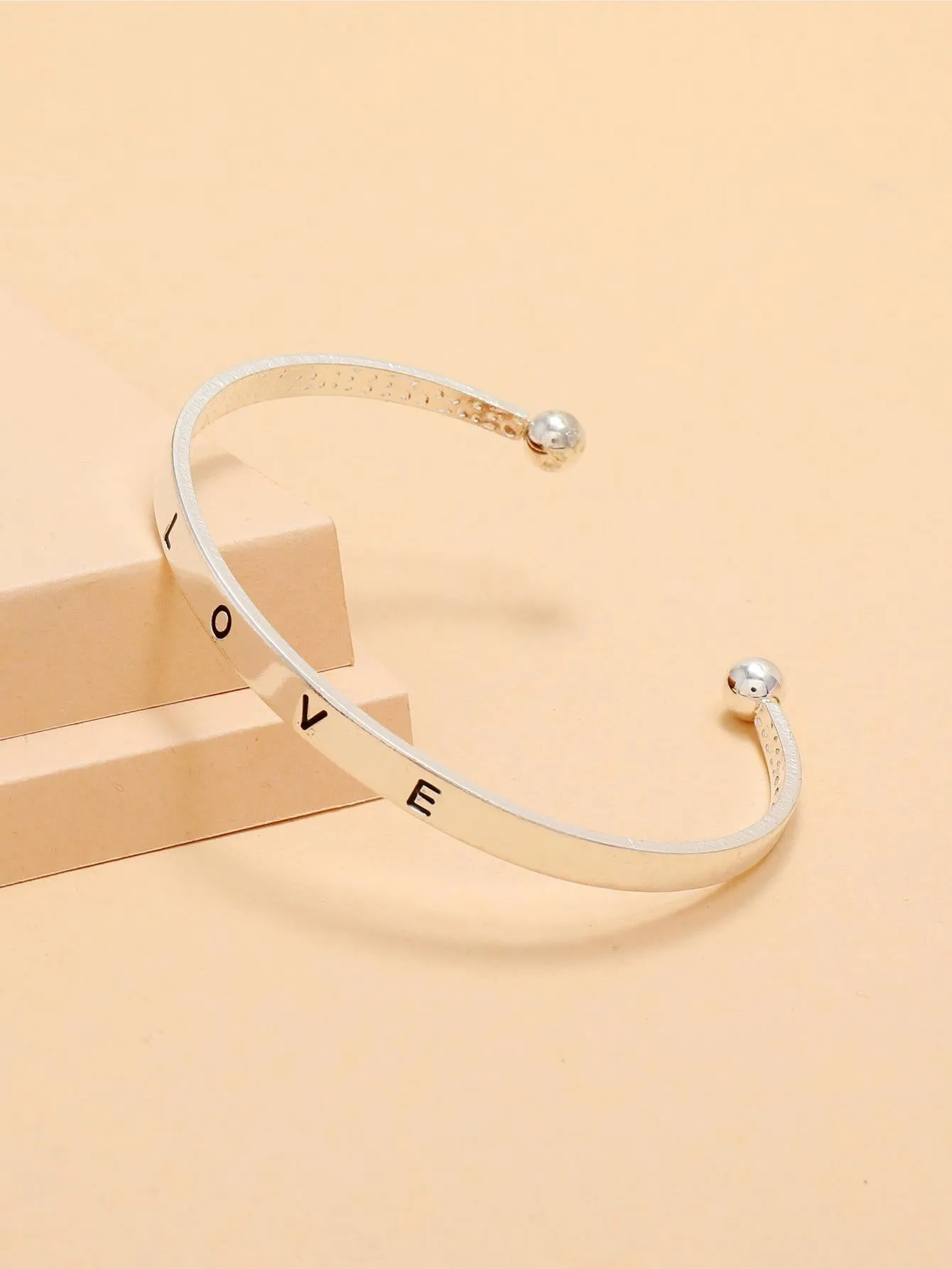 1pc Numeral Detail Quartz Watch & 1pc Bracelet - Silver