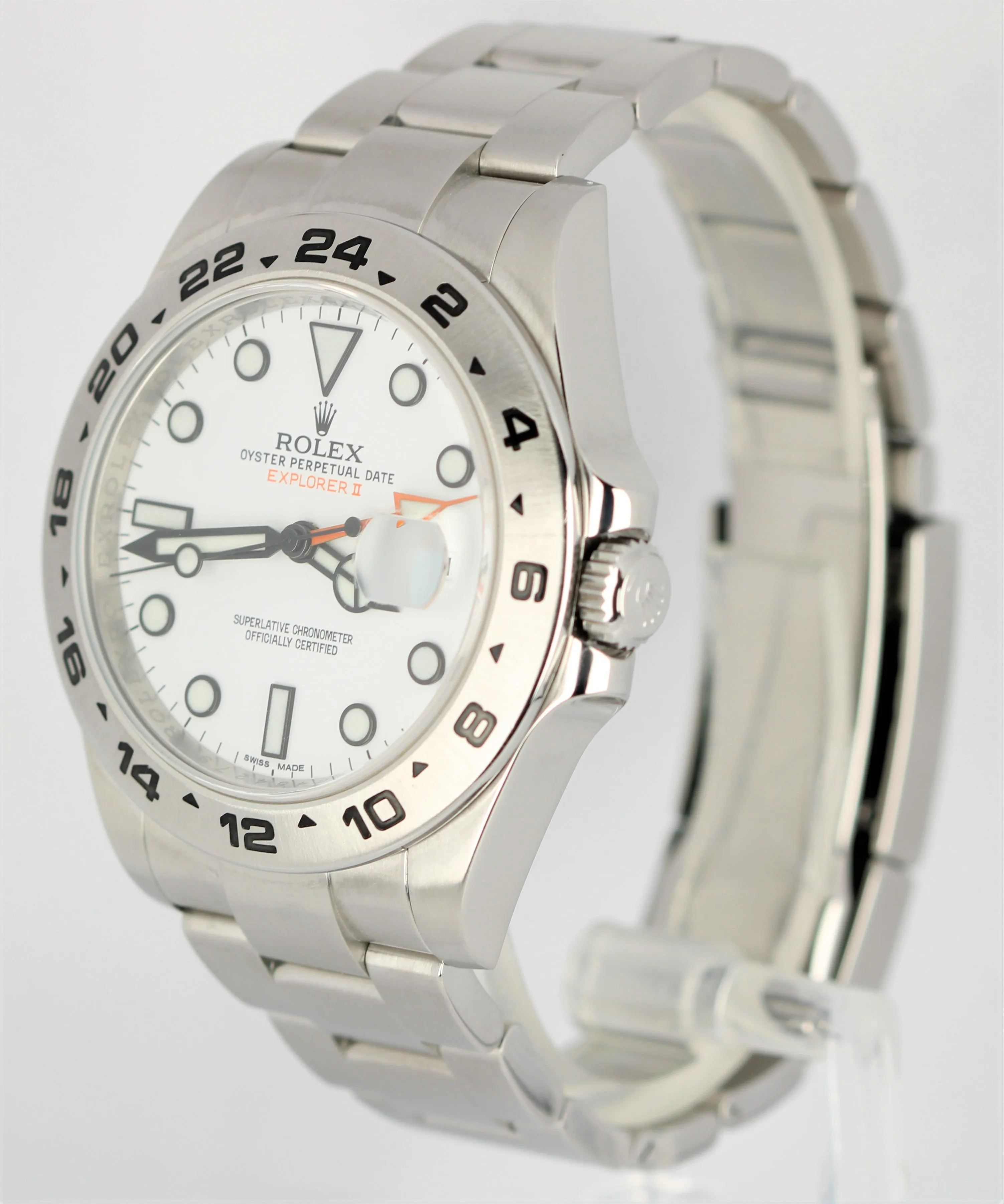 2011 Rolex Explorer II Orange POLAR WHITE 42mm GMT 216570 Watch Box & Papers