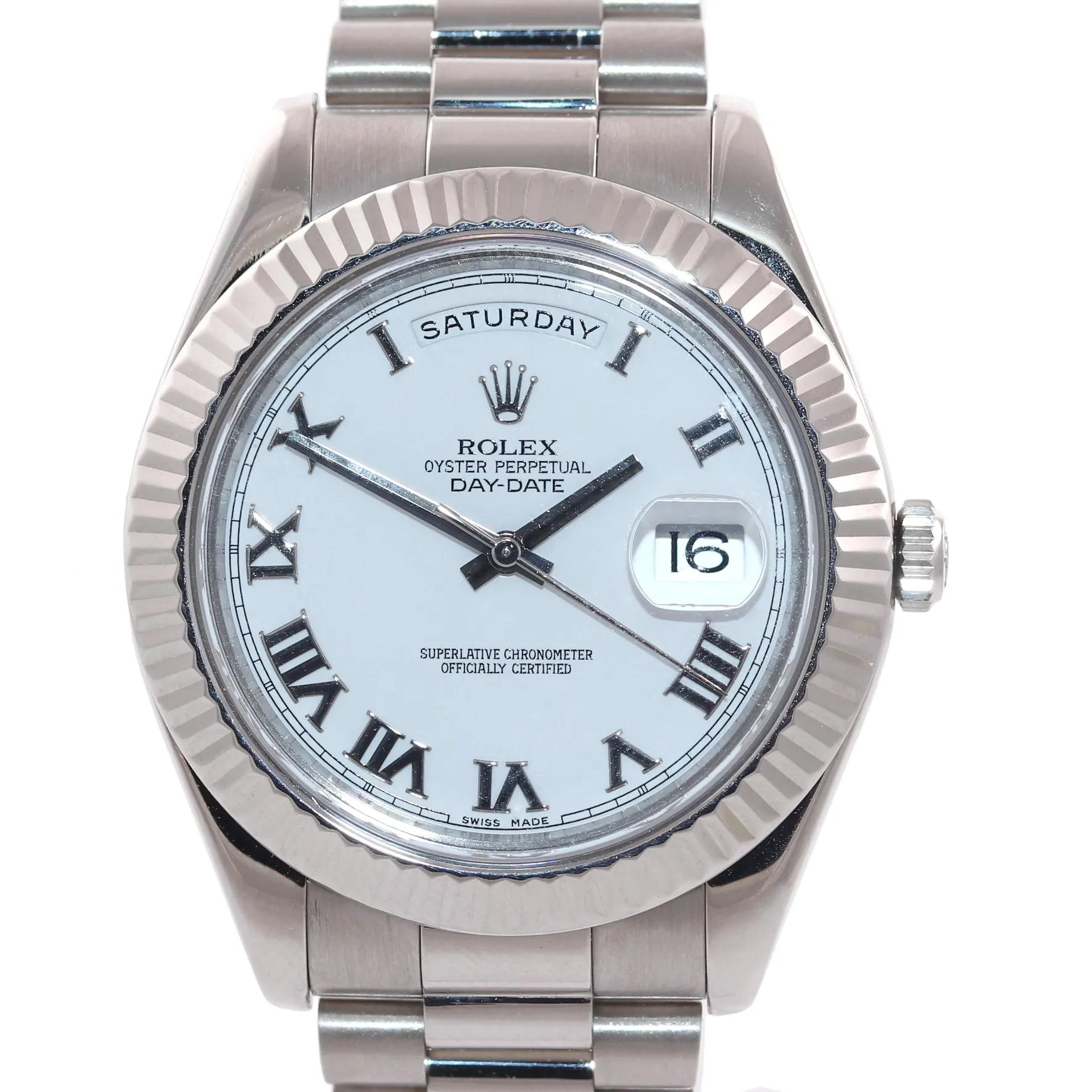 2018 RSC PAPERS Rolex Day Date 2 218239 White Gold 41MM President Watch Box
