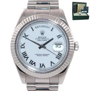 2018 RSC PAPERS Rolex Day Date 2 218239 White Gold 41MM President Watch Box
