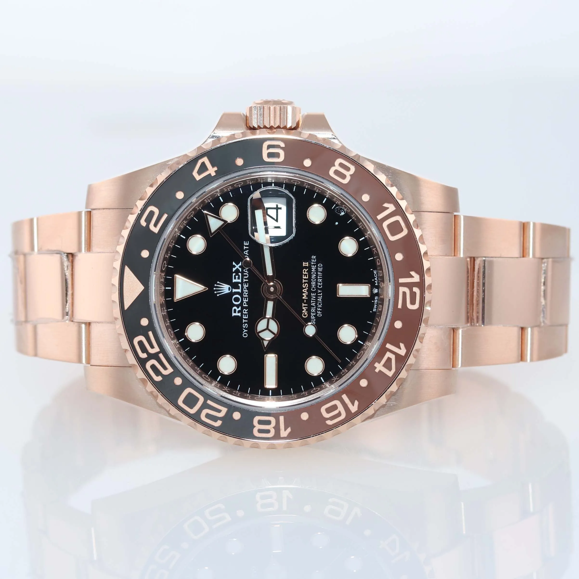 2019 MAY NEW PAPERS Rolex GMT Master II Root Beer Ceramic Rose Gold 126715 Watch