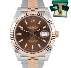 2019 Rolex DateJust 41 II 126331 Brown Everose Gold 18K Two-Tone Jubilee Watch