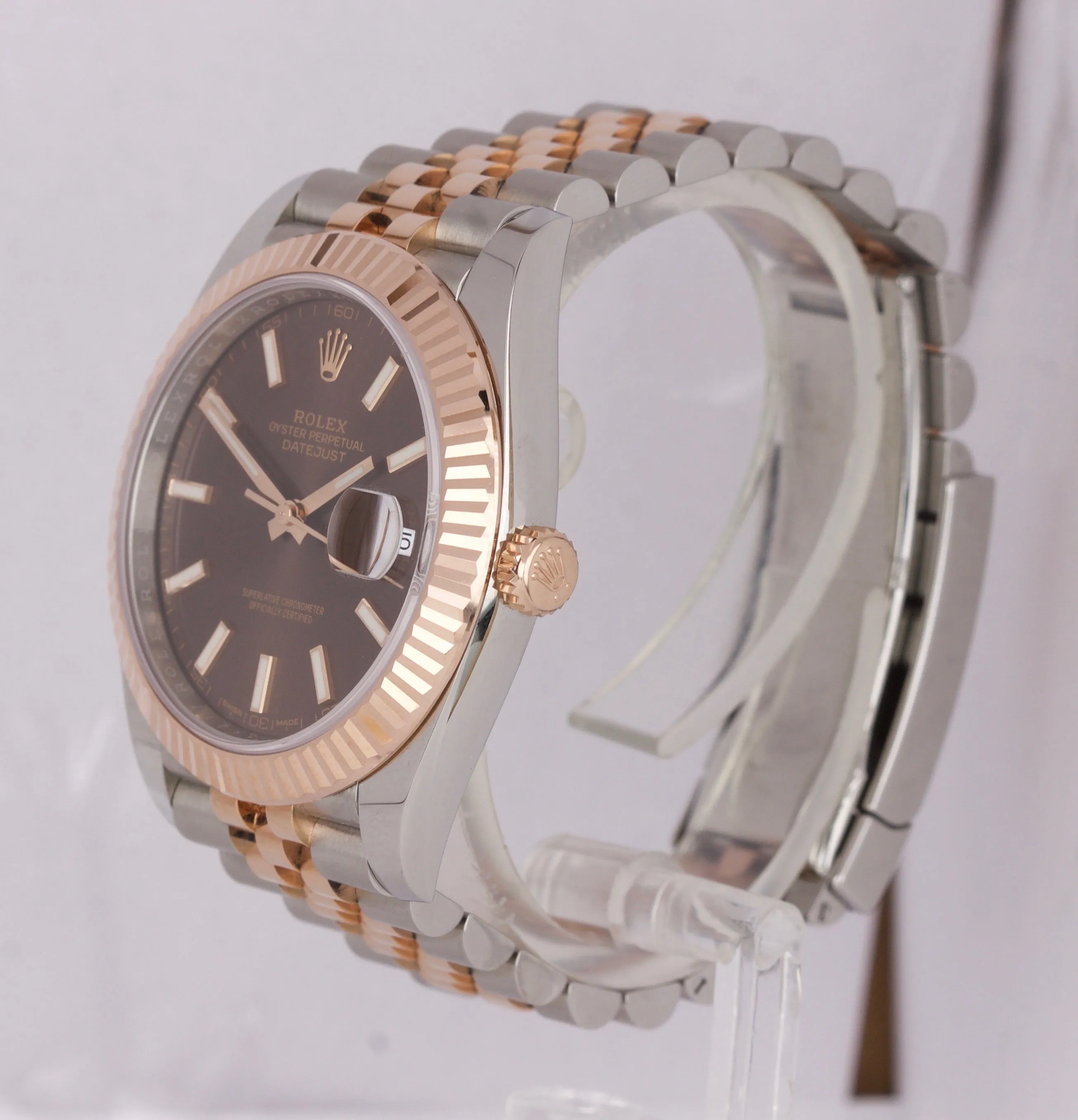 2019 Rolex DateJust 41 II 126331 Brown Everose Gold 18K Two-Tone Jubilee Watch