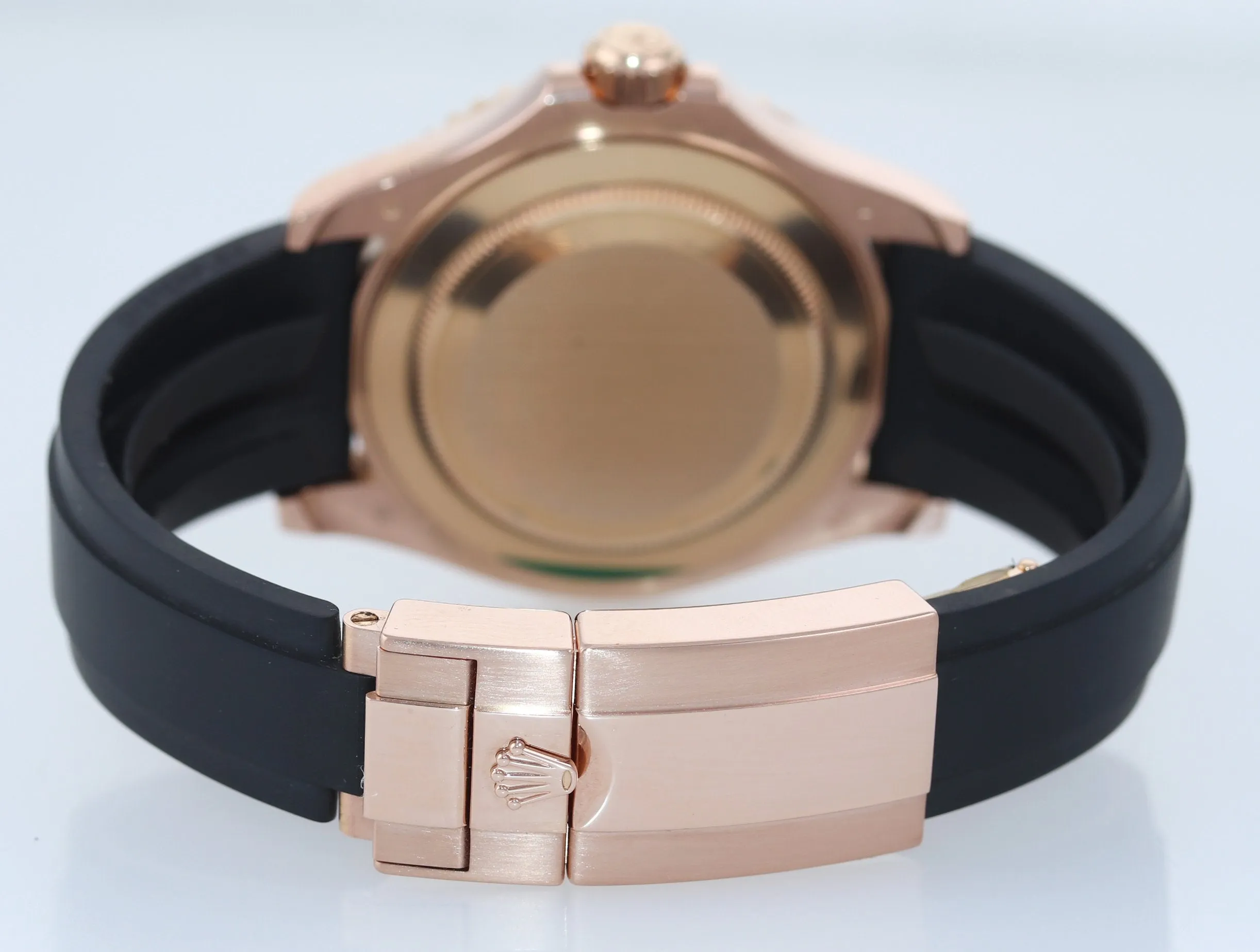 2019 Rolex Yacht-Master 116655 18k Everose 40mm Black Oysterflex Watch Box