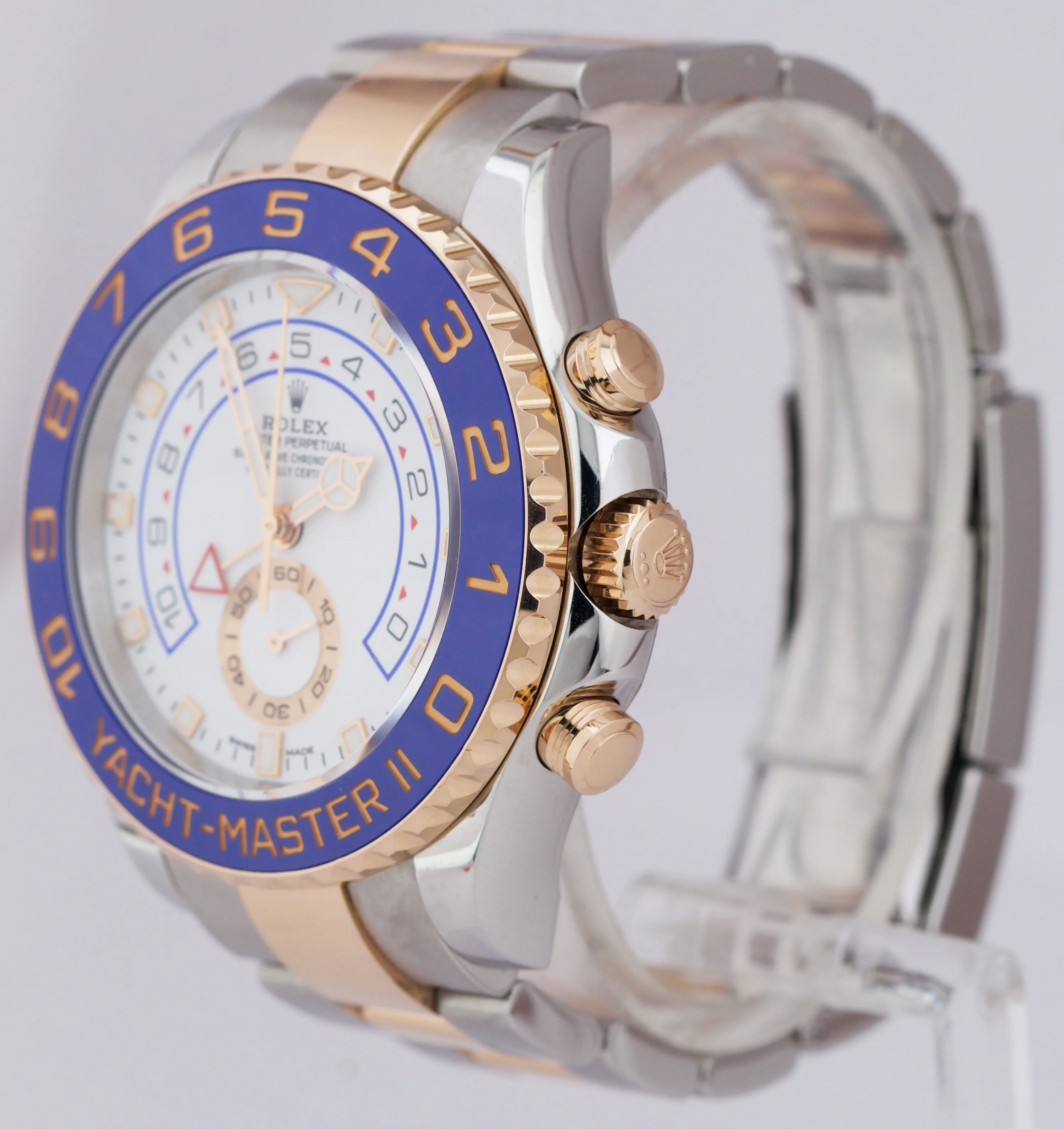 2019 Rolex Yacht-Master II 44mm Two-Tone Rose Gold Stainless Watch 116681 B P