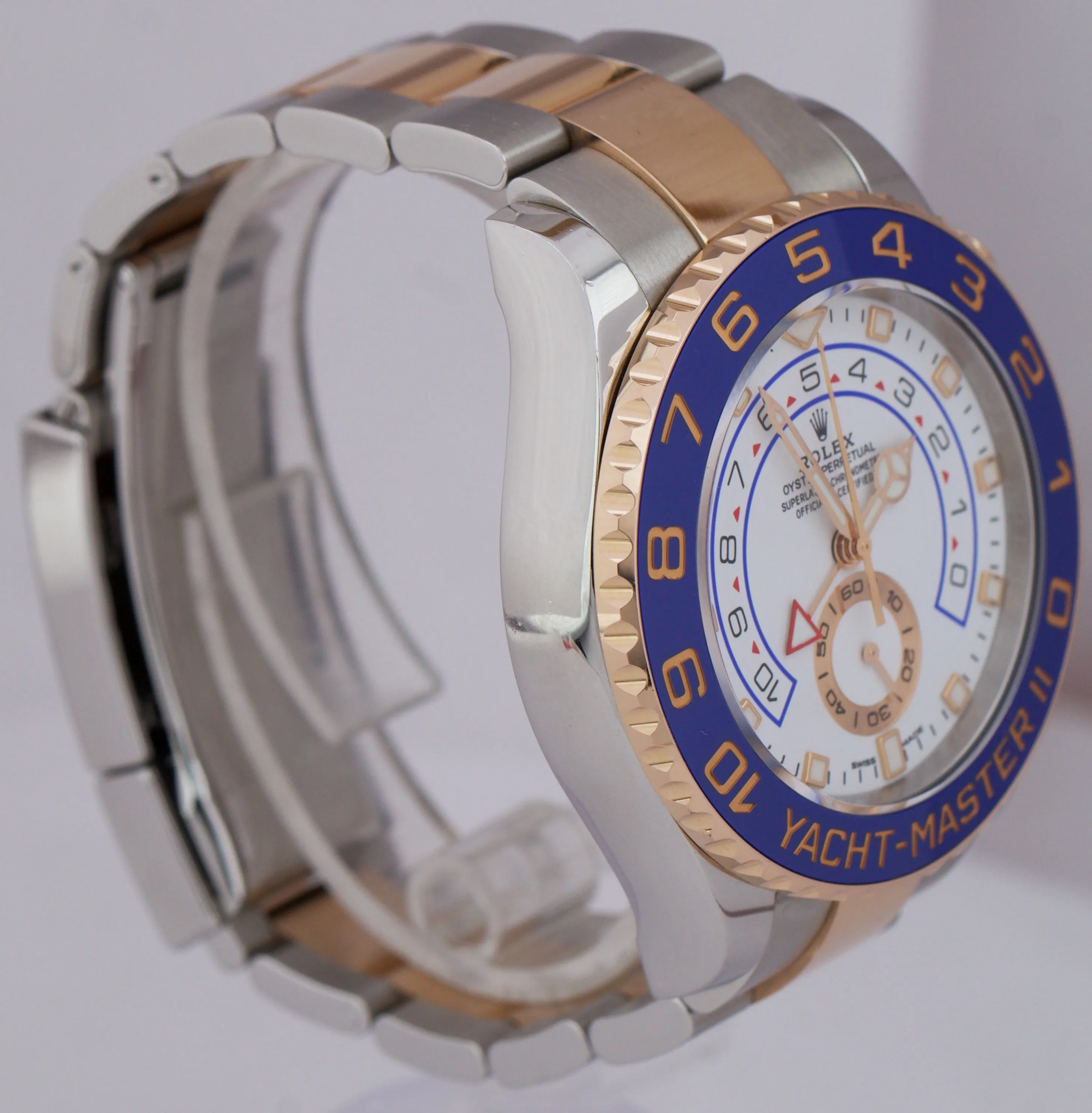 2019 Rolex Yacht-Master II 44mm Two-Tone Rose Gold Stainless Watch 116681 B P
