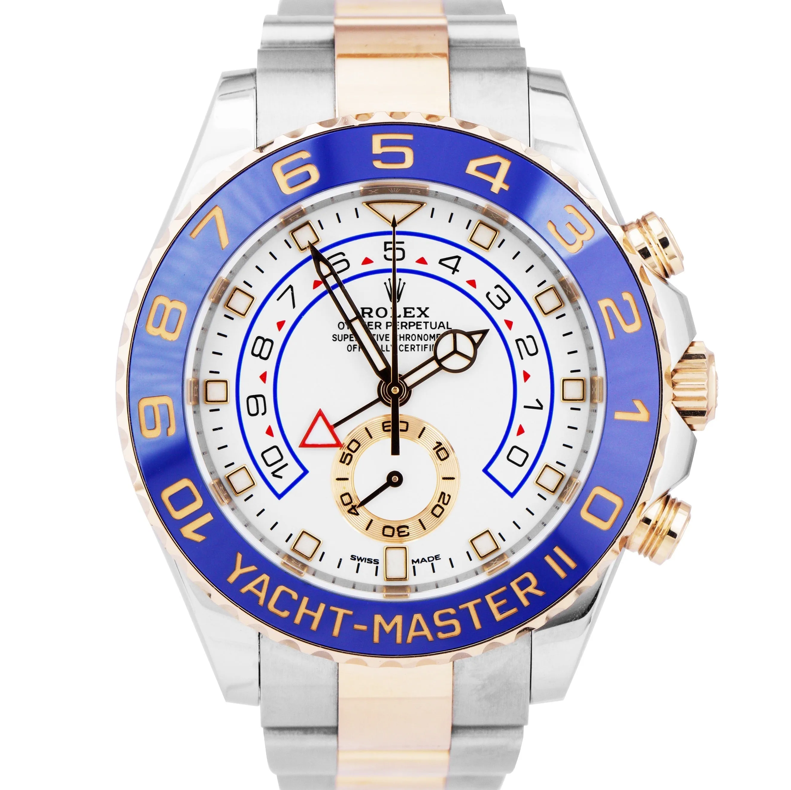 2019 Rolex Yacht-Master II 44mm Two-Tone Rose Gold Stainless Watch 116681 B P