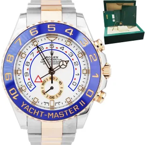 2019 Rolex Yacht-Master II 44mm Two-Tone Rose Gold Stainless Watch 116681 B P