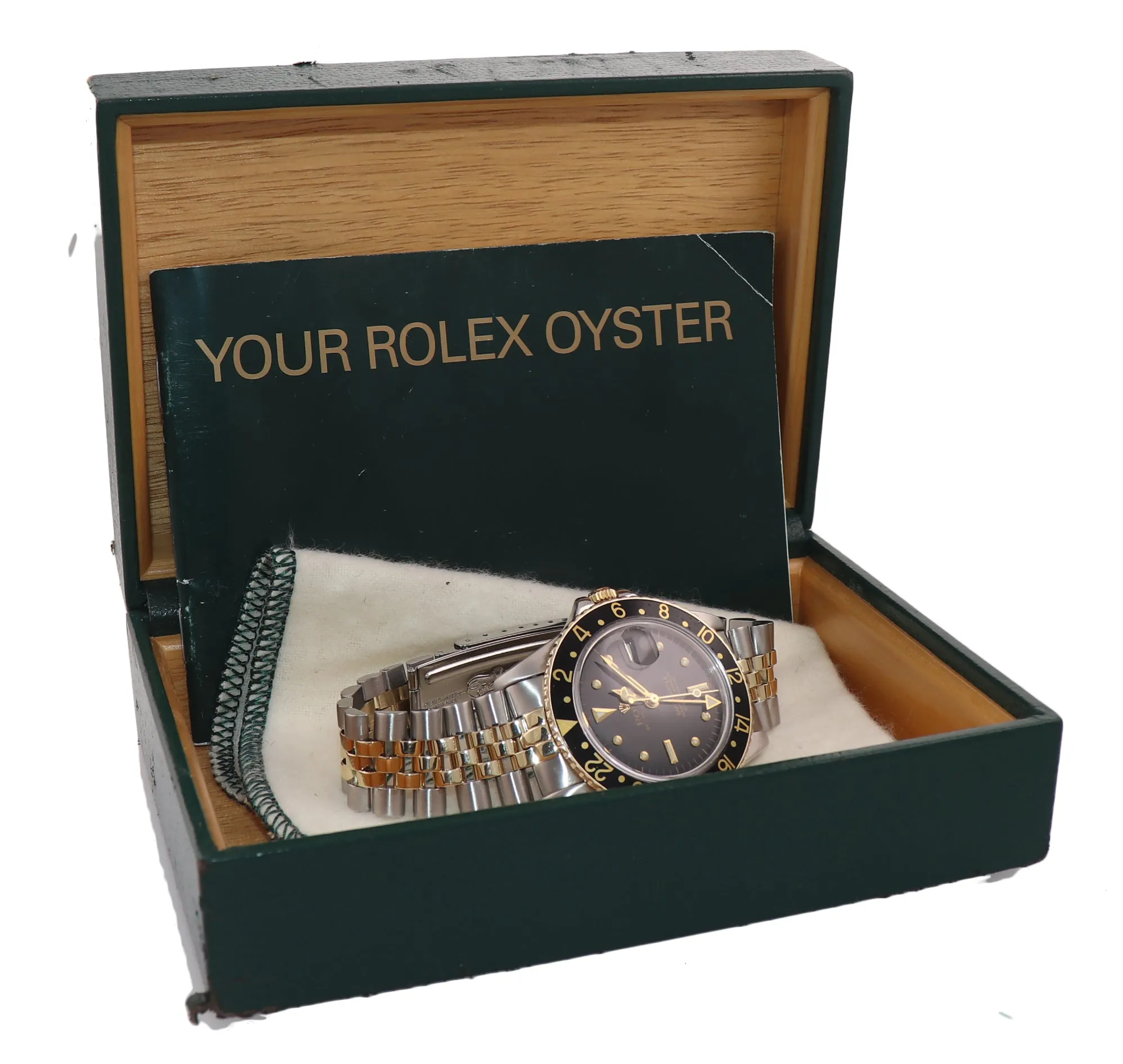 2020 Service Rolex GMT-Master 16753 Jubilee Two-Tone Nipple Steel Gold Black
