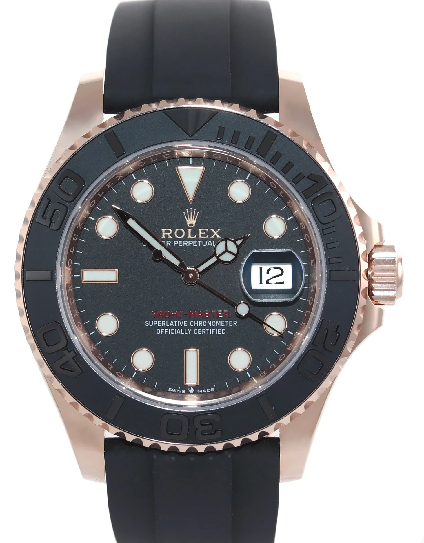 2021 BRAND NEW PAPERS Rolex Yacht-Master 126655 Everose 40mm Oysterflex Watch