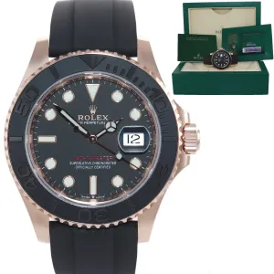 2021 BRAND NEW PAPERS Rolex Yacht-Master 126655 Everose 40mm Oysterflex Watch