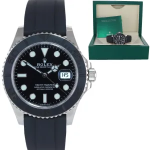 2021 Rolex Yacht-Master 226659 18k White Gold 42mm Oysterflex Rubber Watch Box