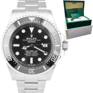 2022 Rolex Sea-Dweller Deepsea Black 44mm Stainless Steel Dive Watch 126660 B P