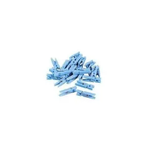 48 pc Mini Blue Clothes Pins 1.25" Clothespin Game Wedding Baby Shower