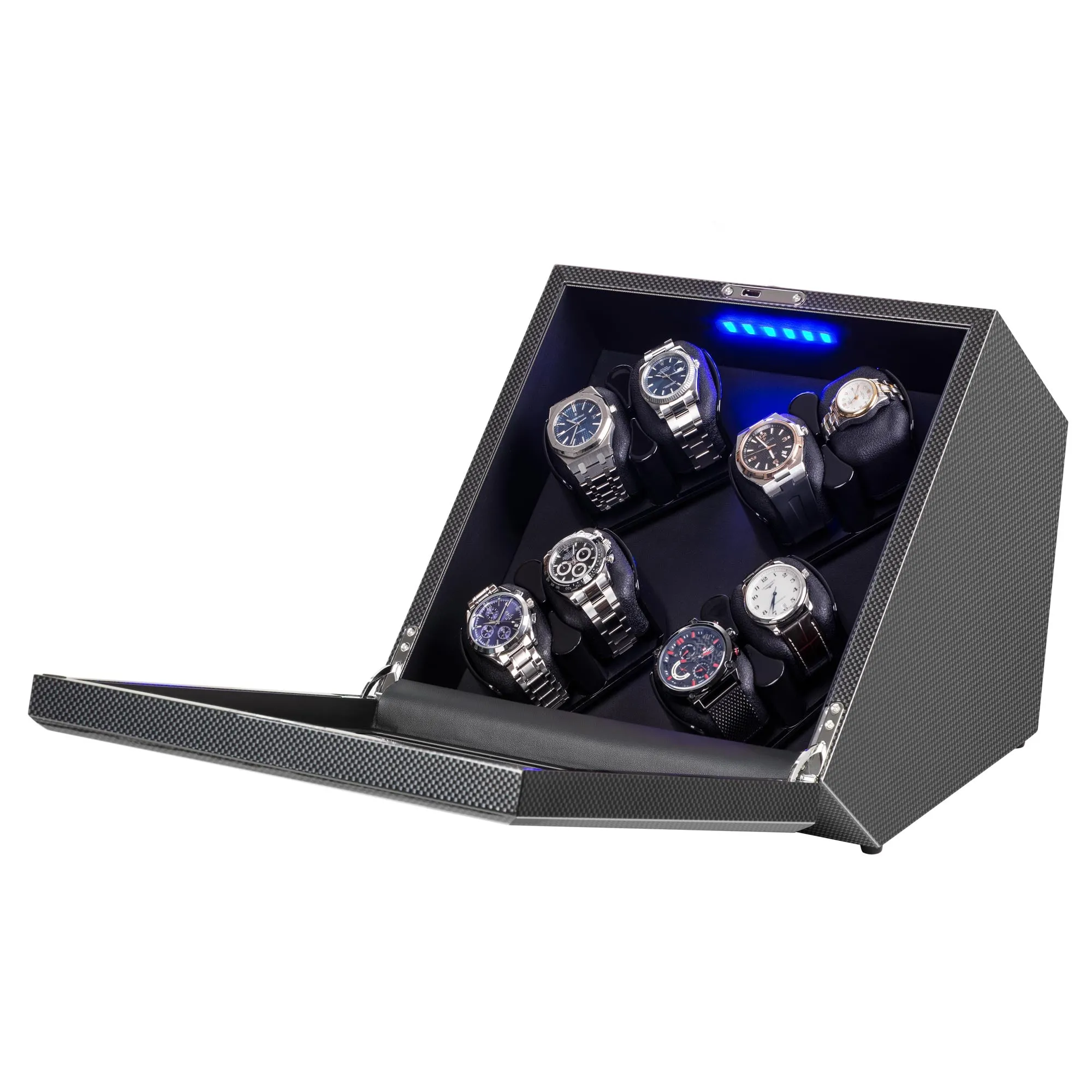 8 Automatic Watch Winder with Wooden/ Carbon Fiber