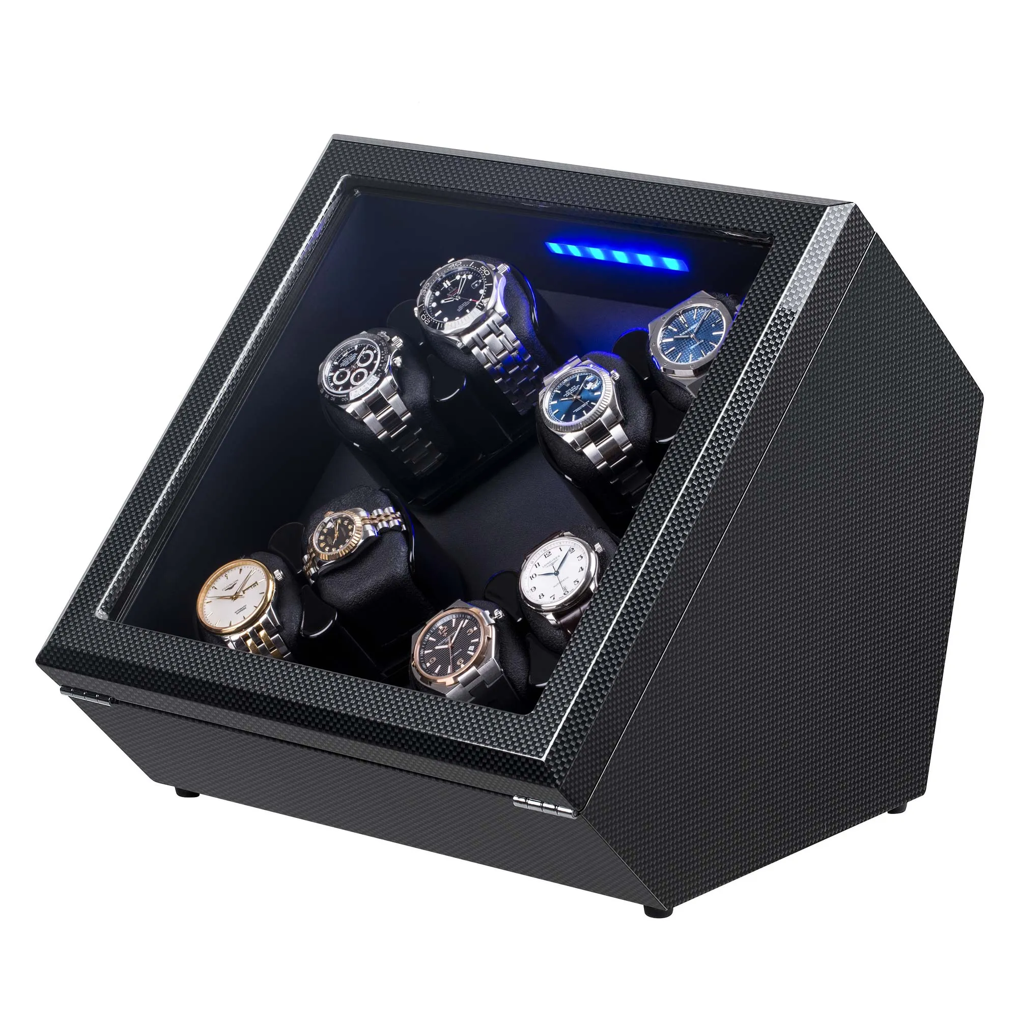 8 Automatic Watch Winder with Wooden/ Carbon Fiber