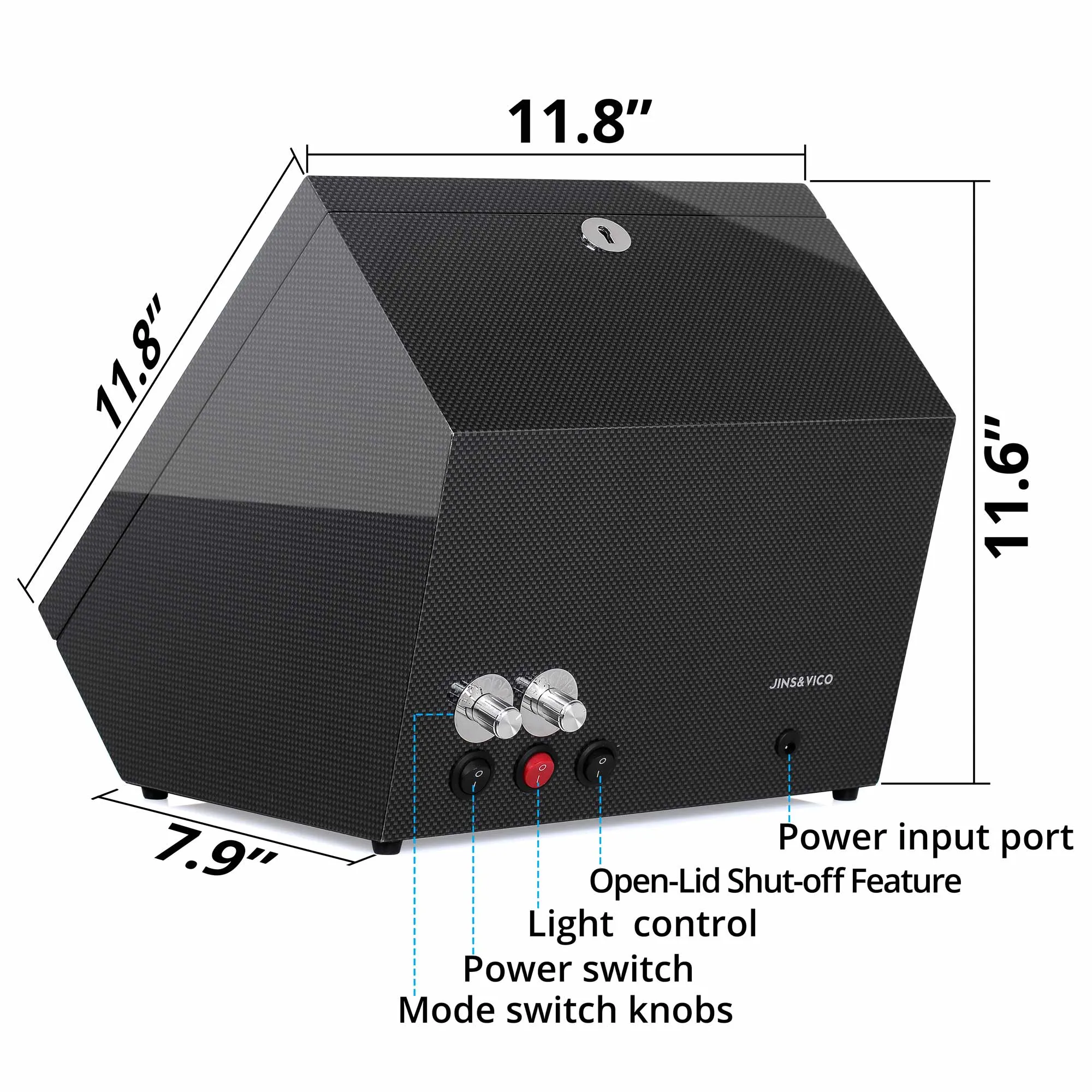 8 Automatic Watch Winder with Wooden/ Carbon Fiber