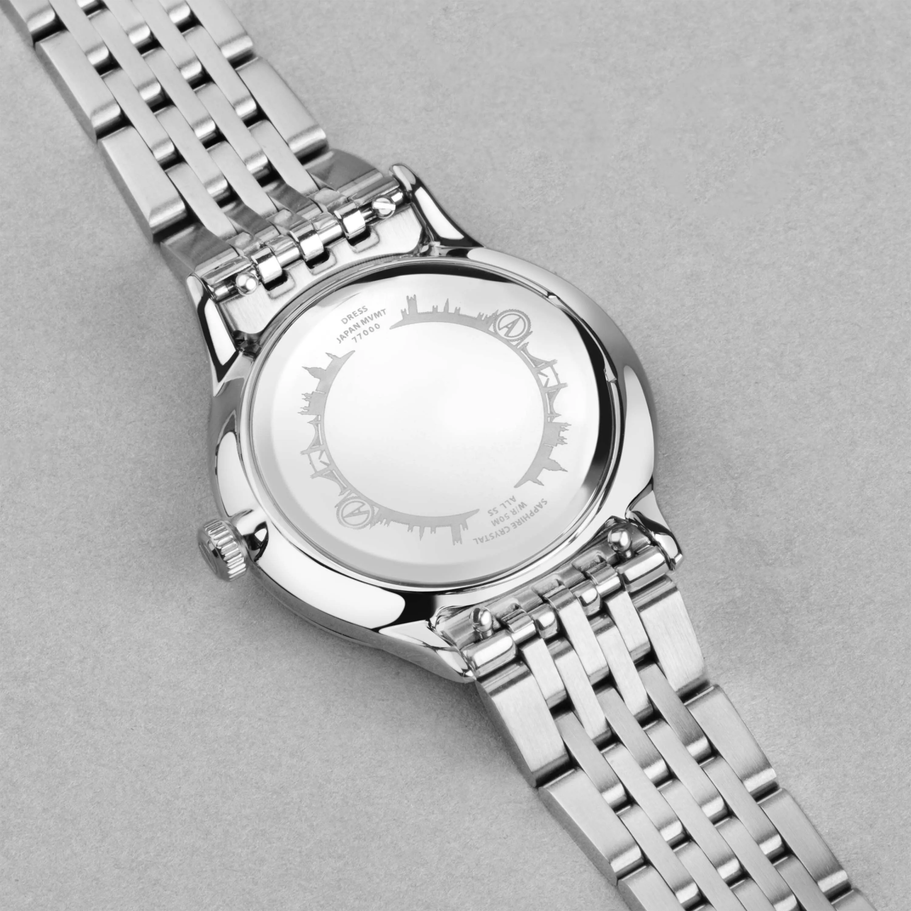 Accurist Dress Diamond Ladies Watch | Silver Stainless Steel Case & Bracelet with White Mother of Pearl Dial | 28mm