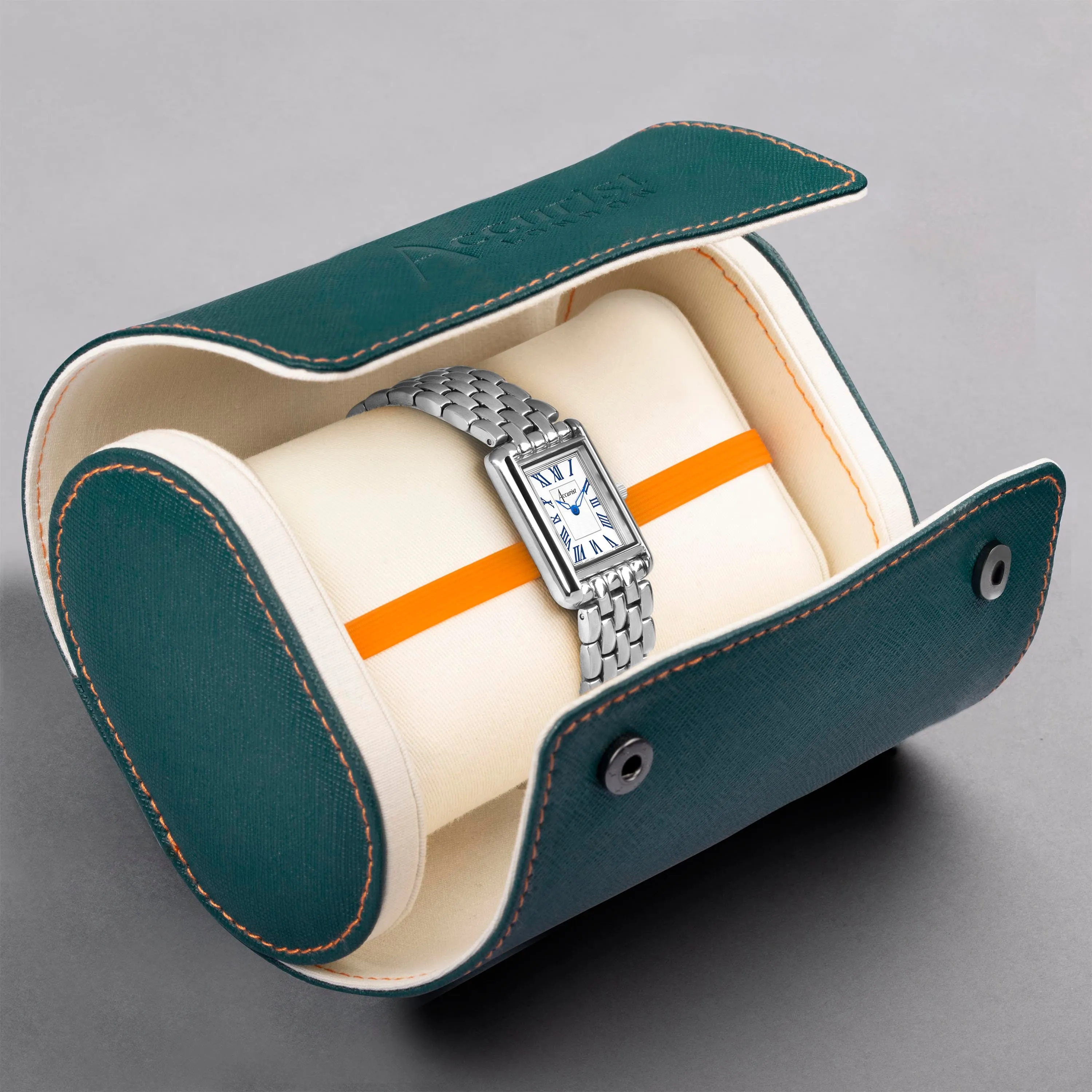Accurist Rectangle Ladies Watch | Silver Case & Stainless Steel Bracelet with White Dial | 26mm