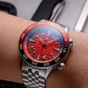 Aerotec Ace&nbsp;X&nbsp;GMT Diver - Candy&nbsp;Apple&nbsp;Red Dive&nbsp;Watch