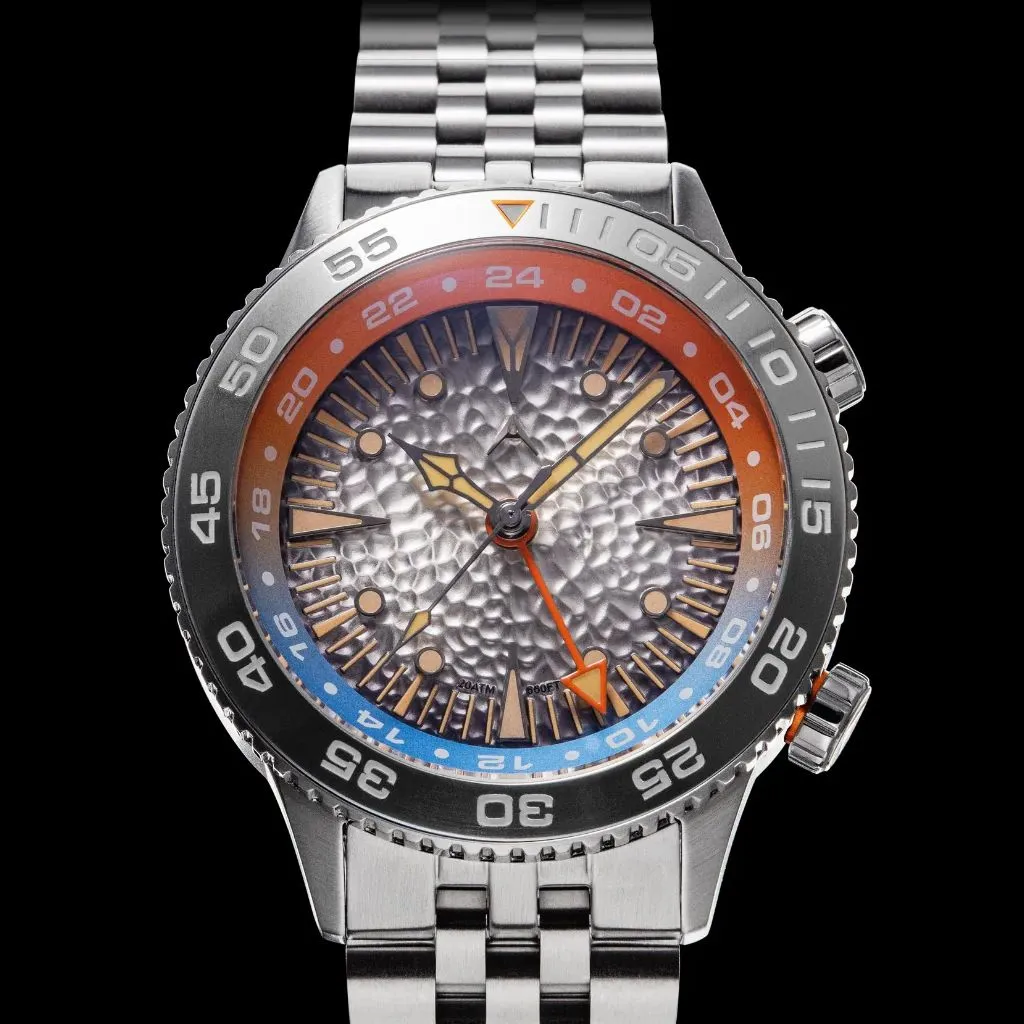Aerotec Ace&nbsp;X&nbsp;GMT Diver - Silver-Colored Dive&nbsp;Watch